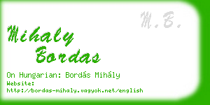 mihaly bordas business card